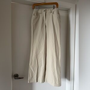 lululemon athletica Cream Wide Leg Jeans